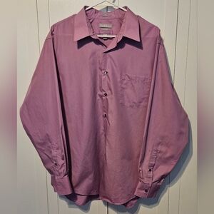 Men's Van Heusen Lt. Purple Poplin Dress  Shirt 17-1/2  34/35 ~ WORN ONCE